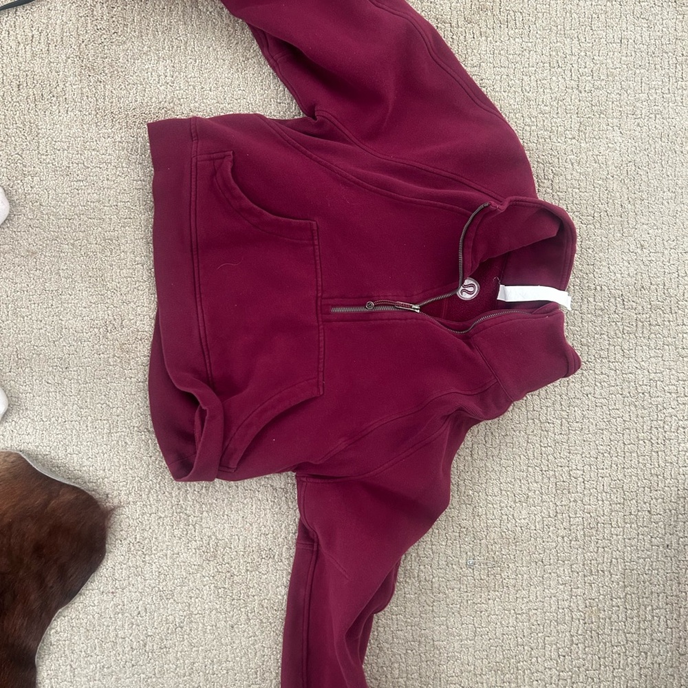 Lululemon Athletica Maroon Zip-Up Jacket